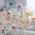 O-X315 Wholesale Large Tall Wedding Decorations Romantic Giant Paper Flowers Silk Artificial Standing Giant Flower for Display