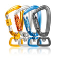 4KN Auto Locking Aluminum Swivel Carabiner Clip Snap Hook for Dog Leash Keychain Camping Hiking