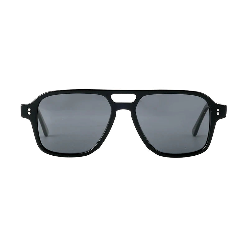 Luxury Fashion Polarized Double Bridge Men Women Square Acetate Sun Glasses Vintage Driving Fishing Shades UV400 Sunglasses