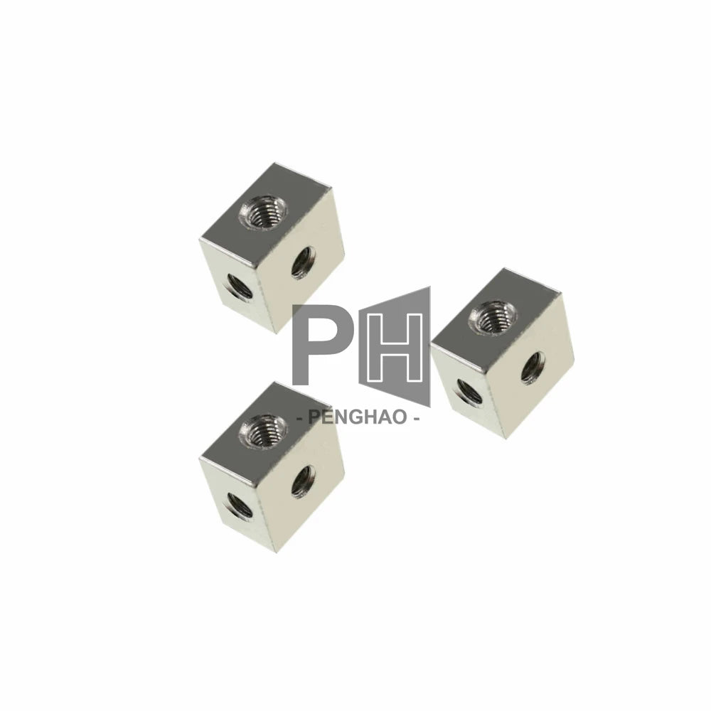 Three-Sided Nut Fixed Block Square Corner Lock Nut M3 Six-Sided Thread Plate Link Block Square Nuts for Fixing Acrylic Box