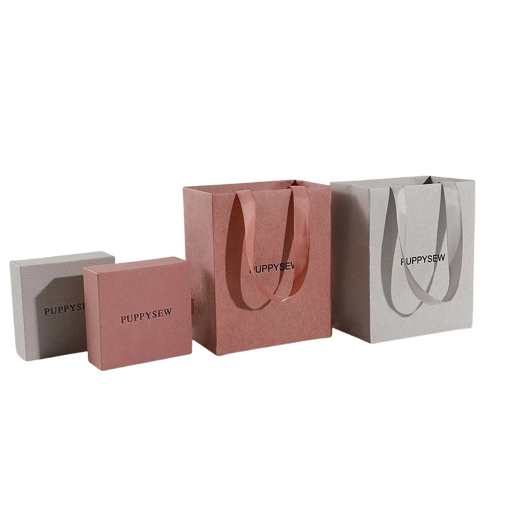 Custom Shopping Paper Bag+ 9*9cm Cardboard Jewelry Drawer Box Ring Earring Necklace Packing Gift Box With logo