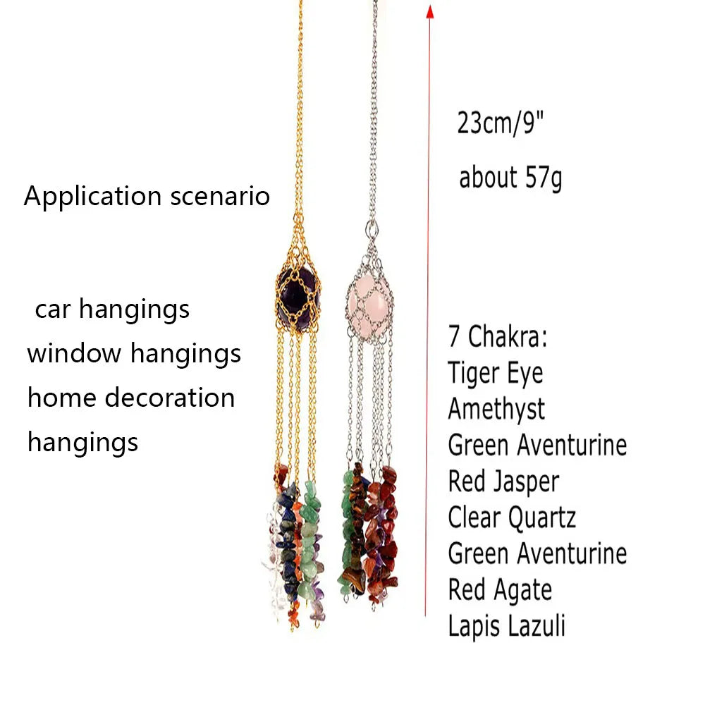 Wholesale Mini Crystal Ball Pendant Ornaments Handmade Natural Quartz Gemstone Crystal Gravel Sun Catcher