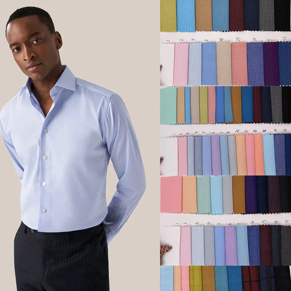 Casual Men's Shirt Fabric Customizable Yarn Dyed Dobby Herringbone/Slub Style Woven Techniques for Boys and Girls