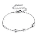 Simple Stacking Stainless L O V E Letter Chain Minimalist Women Girl Bracelet