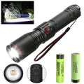 Super Bright White Lazer Stepless Dimming Telescopic Zoom Waterproof Rechargeable Usb Led Tactical Torch Light Flashlights