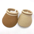Sewingman B0228L Adjustable Raffia UV Protection Kids Beach Cap Straw Sun Visor Hat