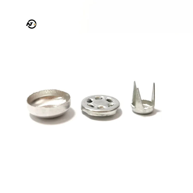 Metal Aluminum Chrome Plated Shank Jeans Buttons for Baseball Cap and Clothes Round Shape