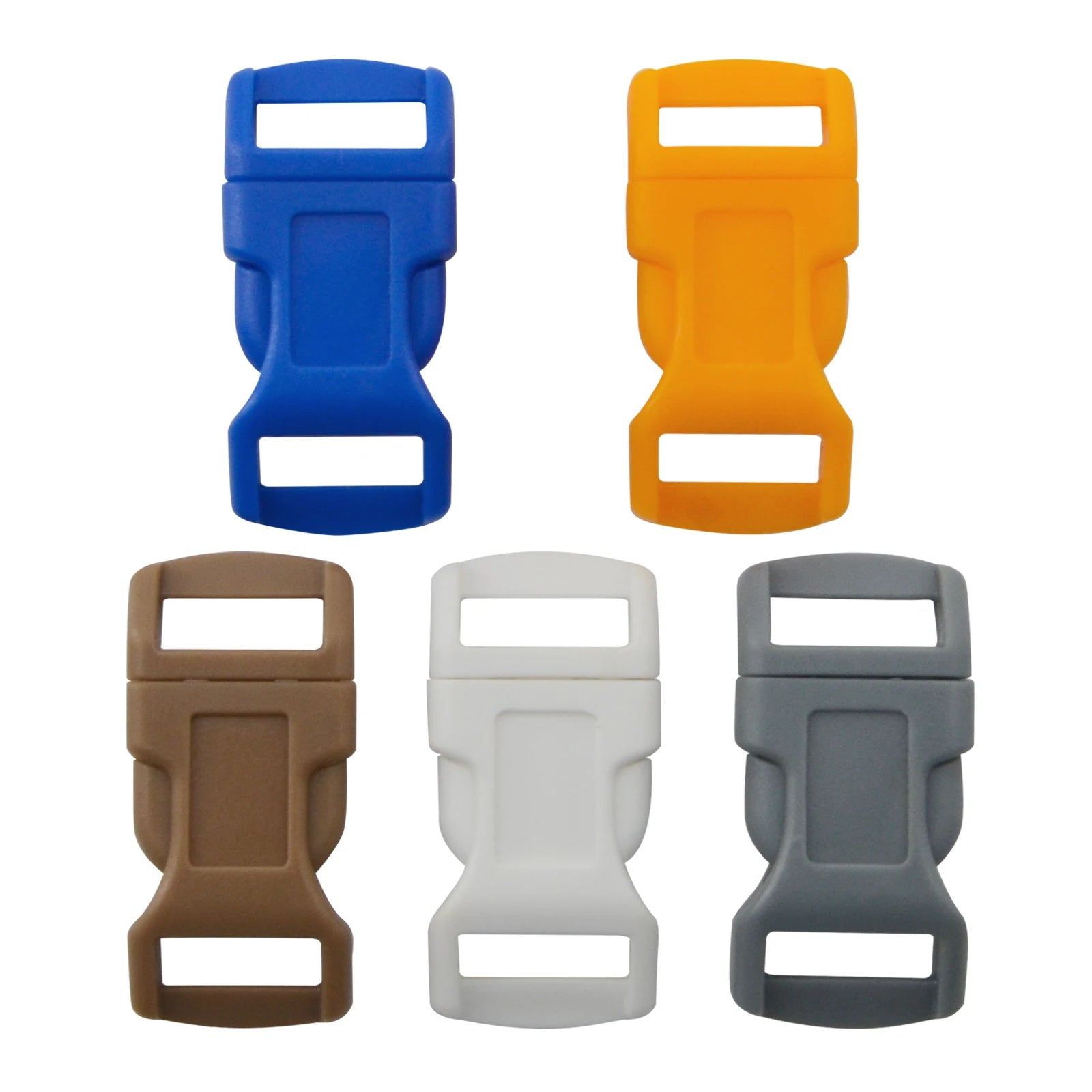 1/2''inch 5 Colors Curved Contoured Paracord Bracelet Clips Plastic Quick Side Release Buckles