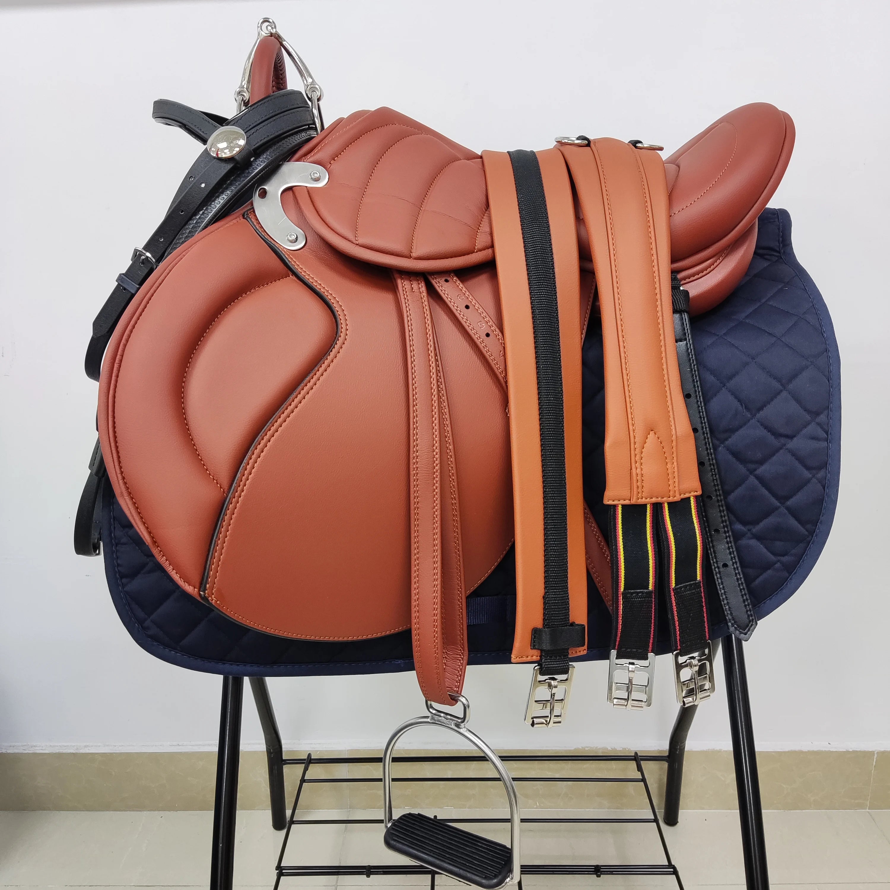 Horshi in Stock Deluxe Brown Endurance Saddle Kit with Complete Set With Accessories Training Saddle Set