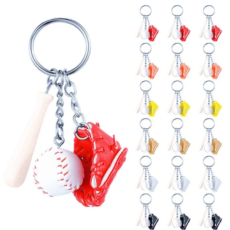 Wholesale Baseball Teams Glove Key Chain for Car Keys Backpack Decoration Athletes Souvenir Sports Party Favors