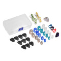 Guitar Accessories Kit Includes 20pcs Silicone Guitar Finger Protectors + 10pcs Guitar Picks + 4pcs Thumb & Finger Picks + Pick