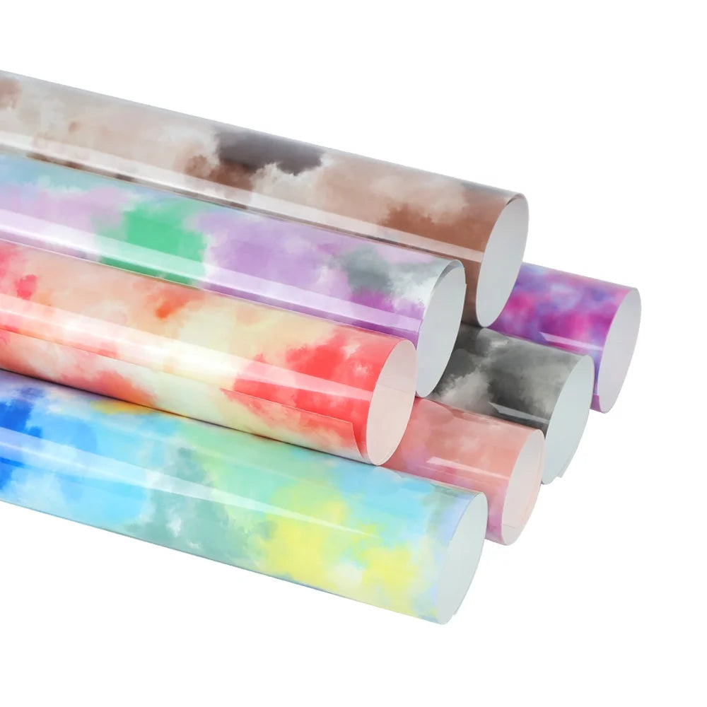 Guangyintong PU Tie-dye Heat Transfer Series Vinyl Paper for t Shirt Printing T-shirt Vinyl Machine Ironing Vinyl on Shirt