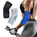 Nylon with Silicone Pad Compression Elbow Support Sleeve for Sports