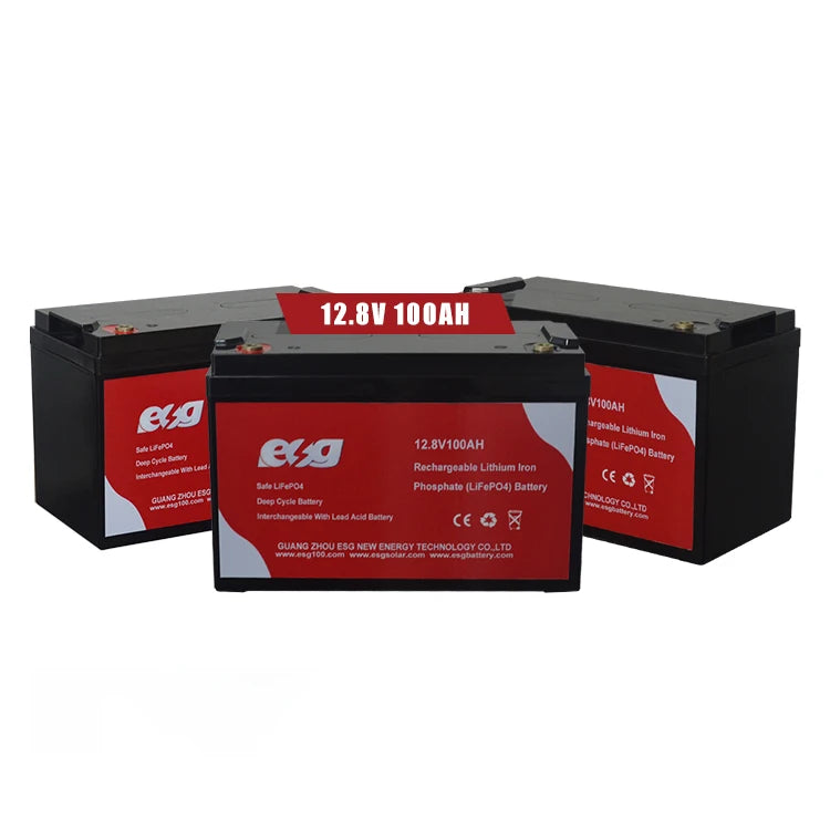 ESG 12.8V 100ah 150ah  200ah  250ah 10kwh Lithium Iron Phosphate Lifepo4 Battery