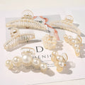 Wholesale Fashion Hair Accessories Big Plastic Hair Claw Clip Elegent Pearl Hair Clips for Women