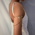 SC Silver Plated Arm Bracelet Leaf Charm Arm Cuff Bracelet Metal Pendant Fashion Upper Arm Bracelet for Women Jewelry