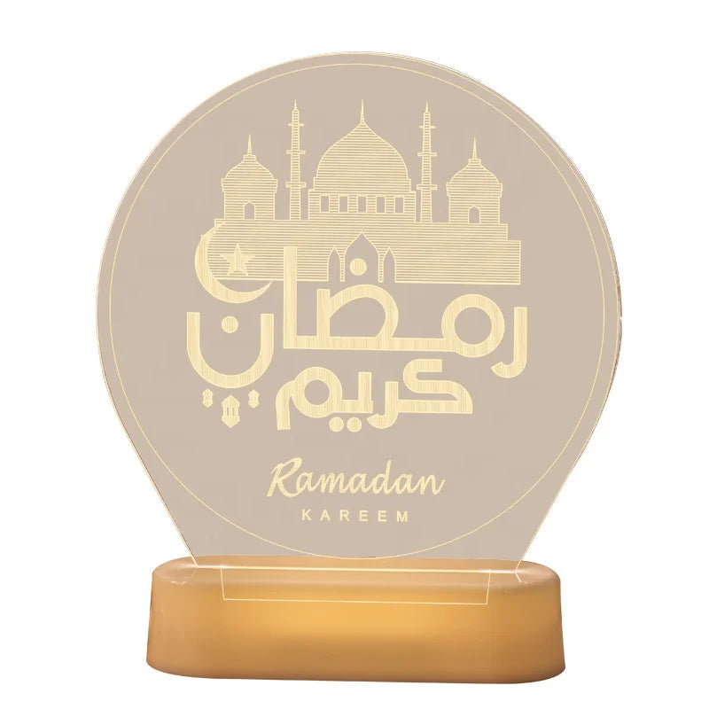 Kanlong 3D LED Night Light Stick Small Desktop Decoration for Ramadan EID Number-Shaped Night Light