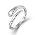 Fashion New 925 Sterling Silver Glossy Women Elegant Adjustable Finger Rings Fine Jewelry Daily Gifts Jewelry