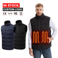 Low MOQ Custom Mens Heated Vest 9 Heating Zones Rechargeable Battery Usb Electric Heating Vest for Winter