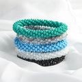 New Design 3 String Wrap Bracelet Headband Double Use 3mm Mini Crystal Glass Beads Elastic Bracelet