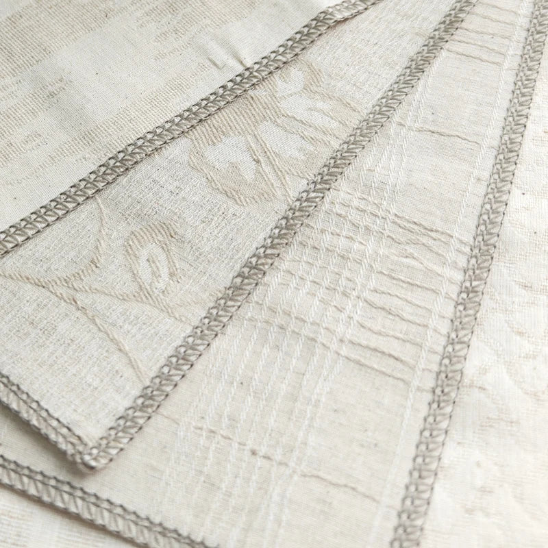 High Quality Linen Look Polyester Fabric for Home Decor Blackout Linen Curtain With Golden Accents Yarn Dyed Pattern Roll Packed