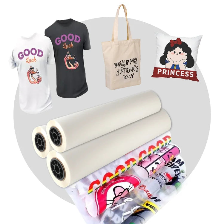 Good Quality Custom 60cm 30*100 Double Sided Matte Adhesive 75Um Glossy Hot Melt Powder Pet Dtf Film for Epson L805