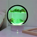 Good Sale Creative Glass Flow Sand Ornaments Quicksand Lamp Usb Night Light for Bedroom