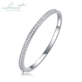 Silver 925 Original Total 5 Carat Brilliant Cut Diamond Test Past Micro D Color Moissanite Bangle for Women Gemstone Jewelry