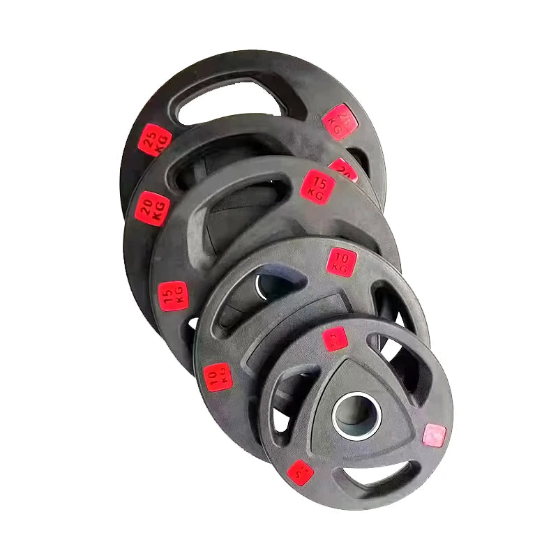 Snbo Weight Plate 2023 Home Gym Weight Lifting 2.5kg 5kg 10kg 15kg 20kg 25kg Custom Rubber Coated Cast Iron Barbell Plate Set