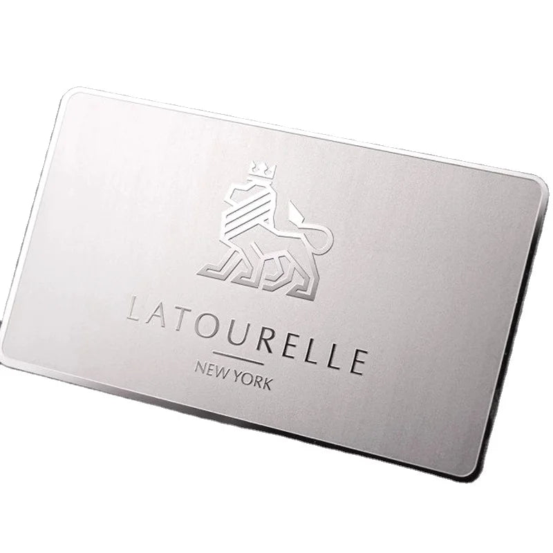 CN Factory Custom Etched Stainless Steel Metal Business Cards Personalized Durable Metal Name Cards