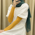 Spring Women Islamic Hijab Arm Sleeves Malaysian Solid Color UV Protection Modal Cotton Free Size Multi-color Summer Autumn Soft