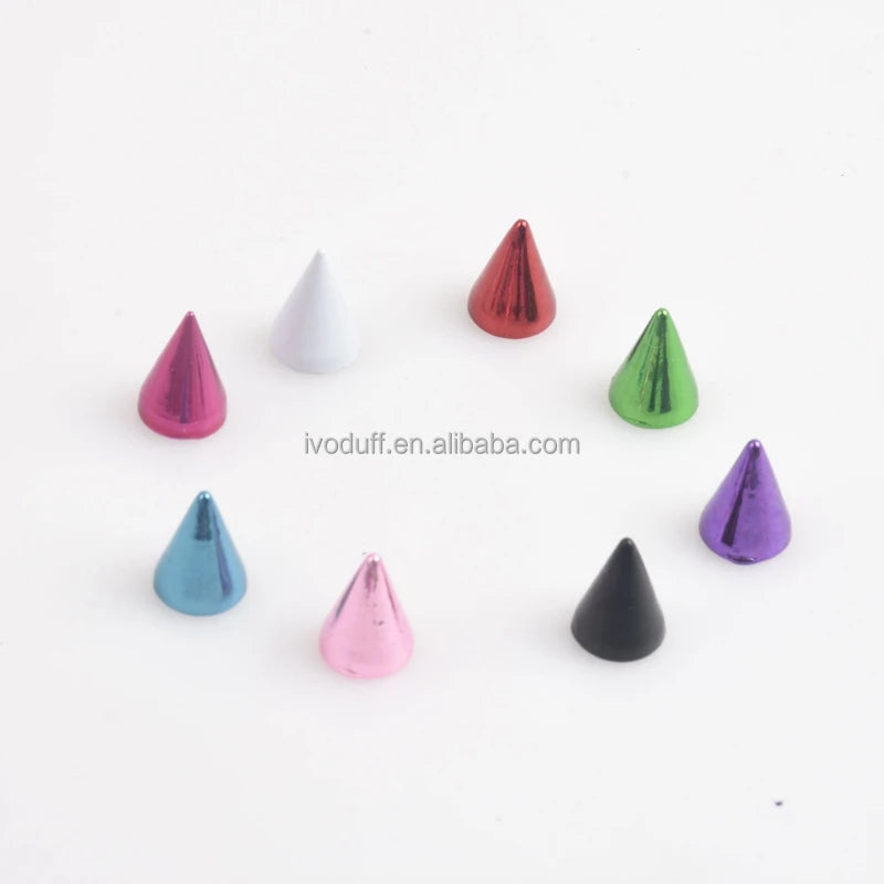 New Colors 7x10mm Punk Collar Screwback Bullet Spike Rivet Small Spike Rivet