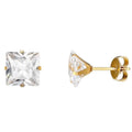 New Design Fashion Clear White Diamond Zircon Stainless Steel Stud Earring Women Jewelry Gifts