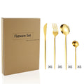 Factory Wholesale Knife Spoon and Fork Set Custom 24pcs Gold Fork and Knife Spoon Stainless Steel Portugal Cutlery Sets