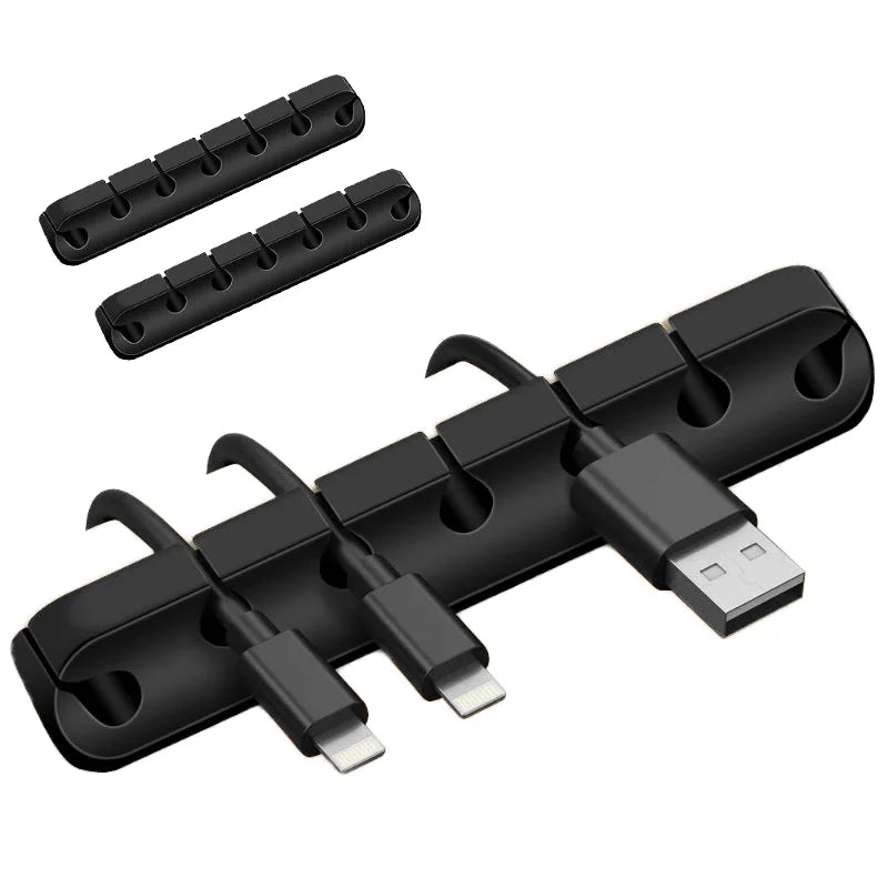 Stock Fast Delivery Multifunctional Silicone Cable Clip Strong Adhesive USB Wire Cord Organizer Efficient Cable Management