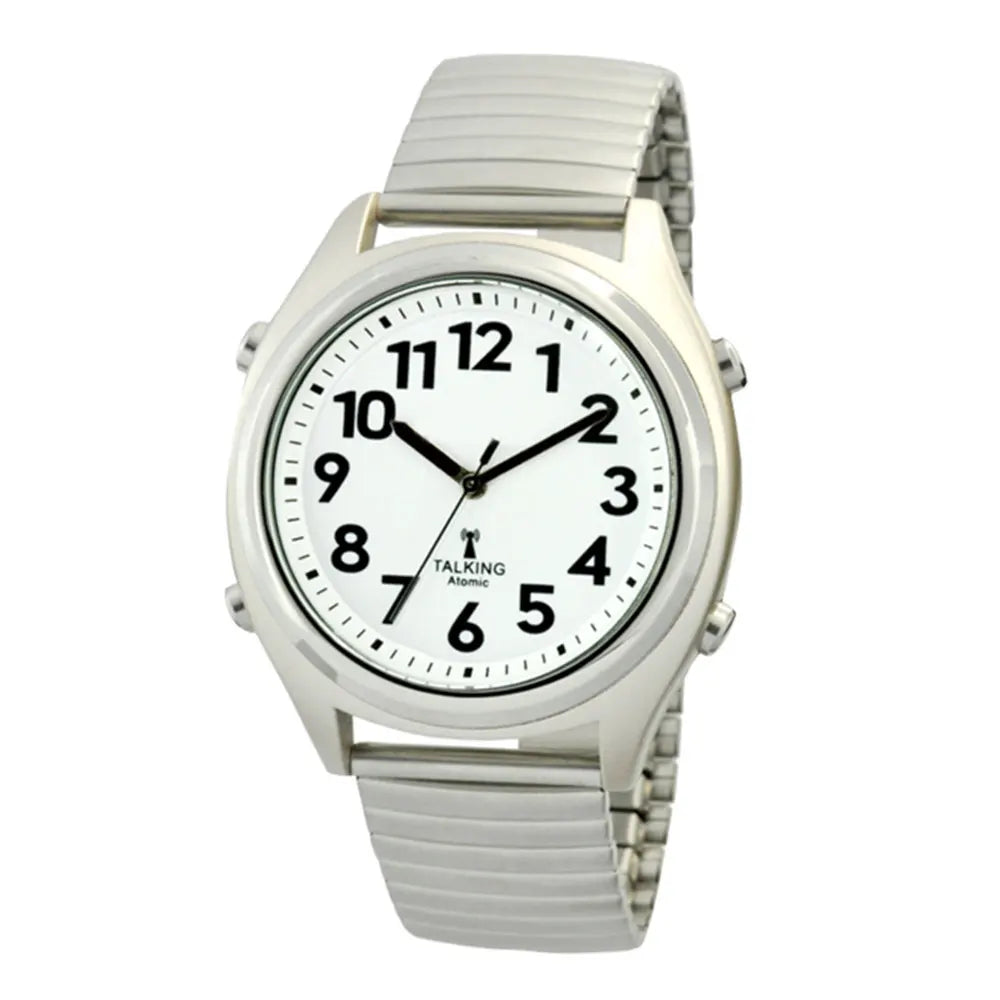 Original English/German/French Accent Atomic Talking Watch With Clear Loud Alarm Watch for Visually Impaired and Blind People