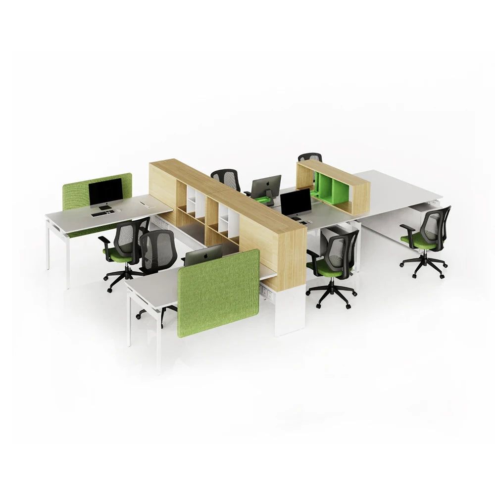 Modern Design Convertible Extendable Modular Staff Office Workstation Desk with Cubicle
