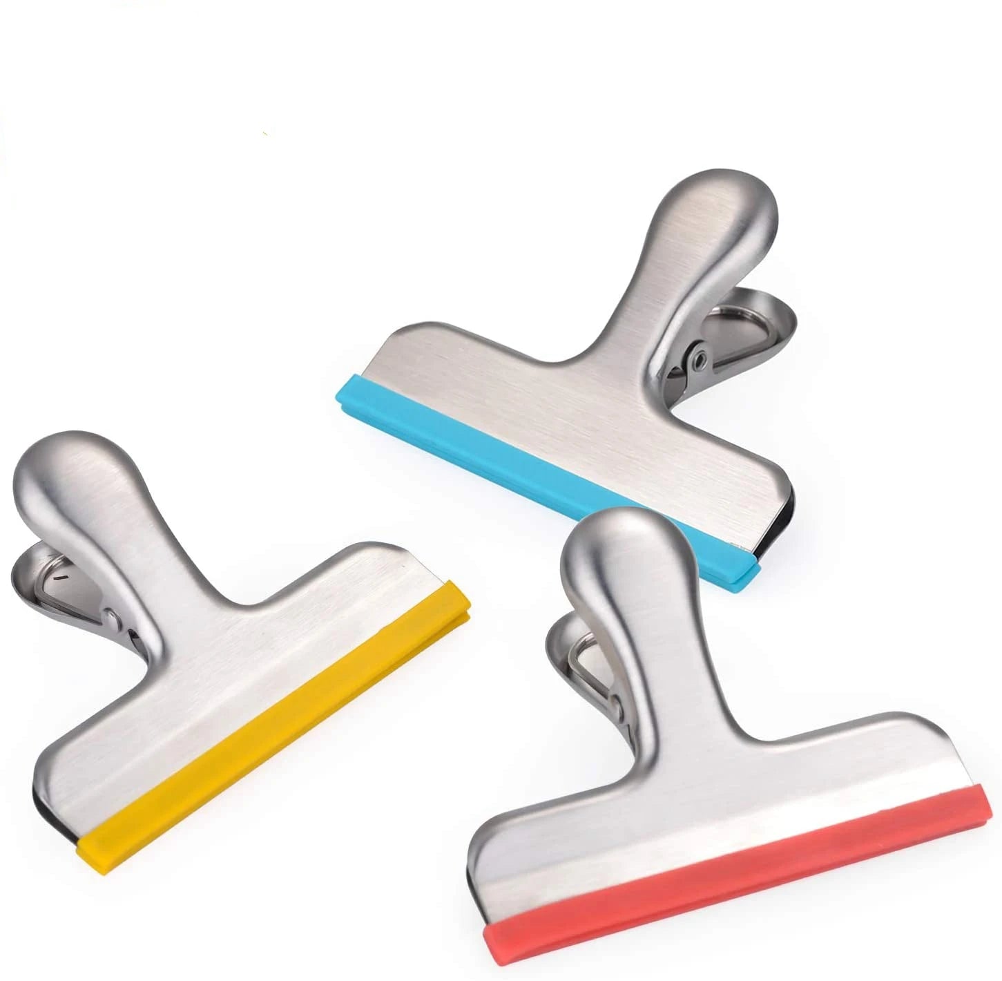 The 3 Inch Metal Food Bag Clips Covered With Silicone for House Kitchen Using