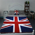 Custom Size 100% Polyester Union Jack Flannel Sherpa Cover Winter Soft Cozy Knitted Blanket with Cartoon Solid Patterns