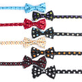 Stylish Casual Polyester Jacquard Bow Tie Trendy Polka Dot Paisley Design Colorful and On-Trend