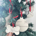 MDFSUB Wholesale Custom Logo Bone Shape MDF Sublimation Christmas Pendant Sublimation Blank Mdf Ornaments With Protective Film