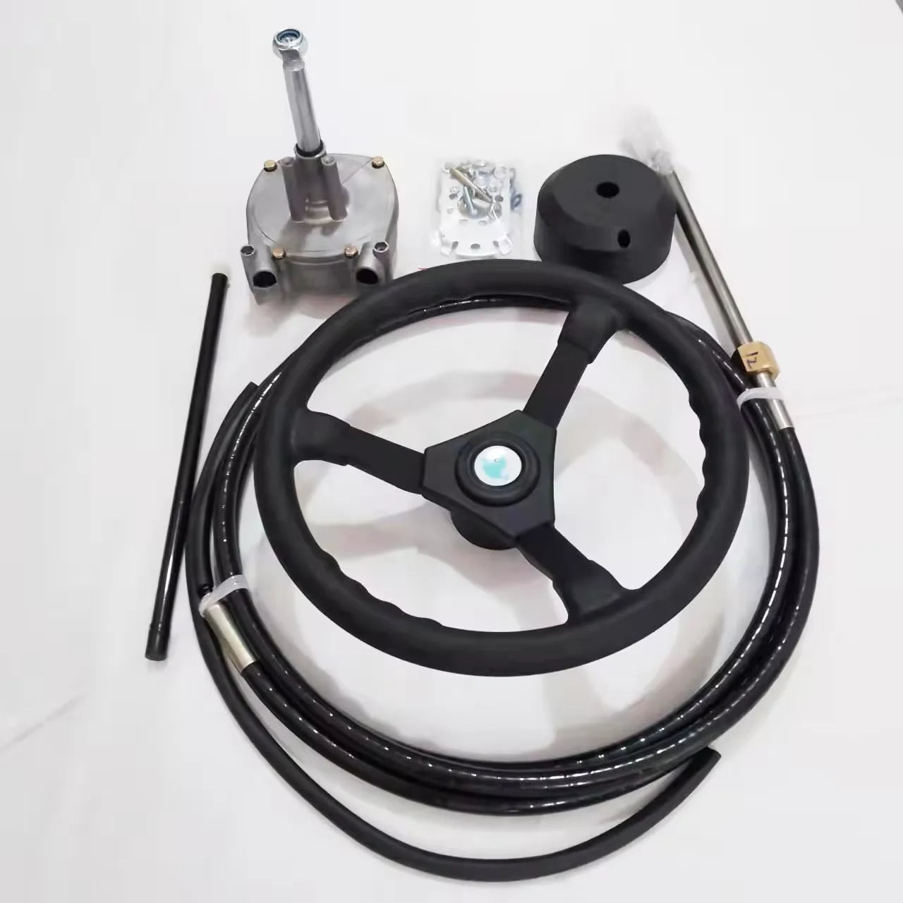 Central Console for Inflatable Boat RIB Boat Center Console Steering System with Steering Cable Inflatable Boat Steering Frame