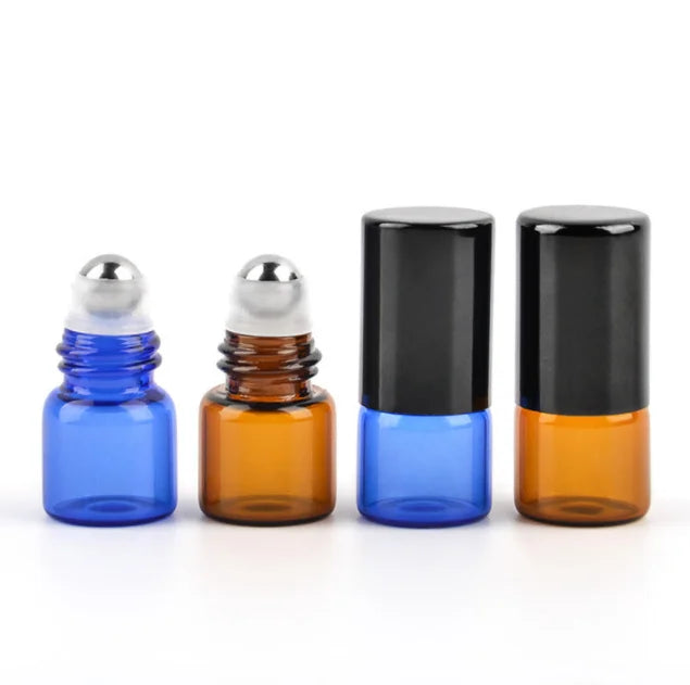 1ml 2ml 3ml 5ml Mini Transparent Glass Roll -on Bottle Roller Ball Bottles