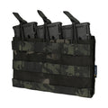 IDOGEAR 500D Nylon Tactical Gear Camo Molle Compatible Open Top Triple Mag Pouch Tactical Magazine Pouch