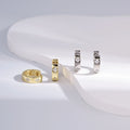 Wholesale Earrings Jewelry Gold Rhodium Plated Cubic Zirconia Clover Huggie 925 Sterling Silver Fine Jewelry Earrings