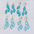 New Game Surrounding Twisted Wonderland Multicolor Ear Clip Blue Crystal Earrings