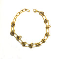 18K Gold Plated Knotted Chunky Rope Chain Stainless Steel Twisted Necklace Women Men Knot Bracelet for Valentine's GIft