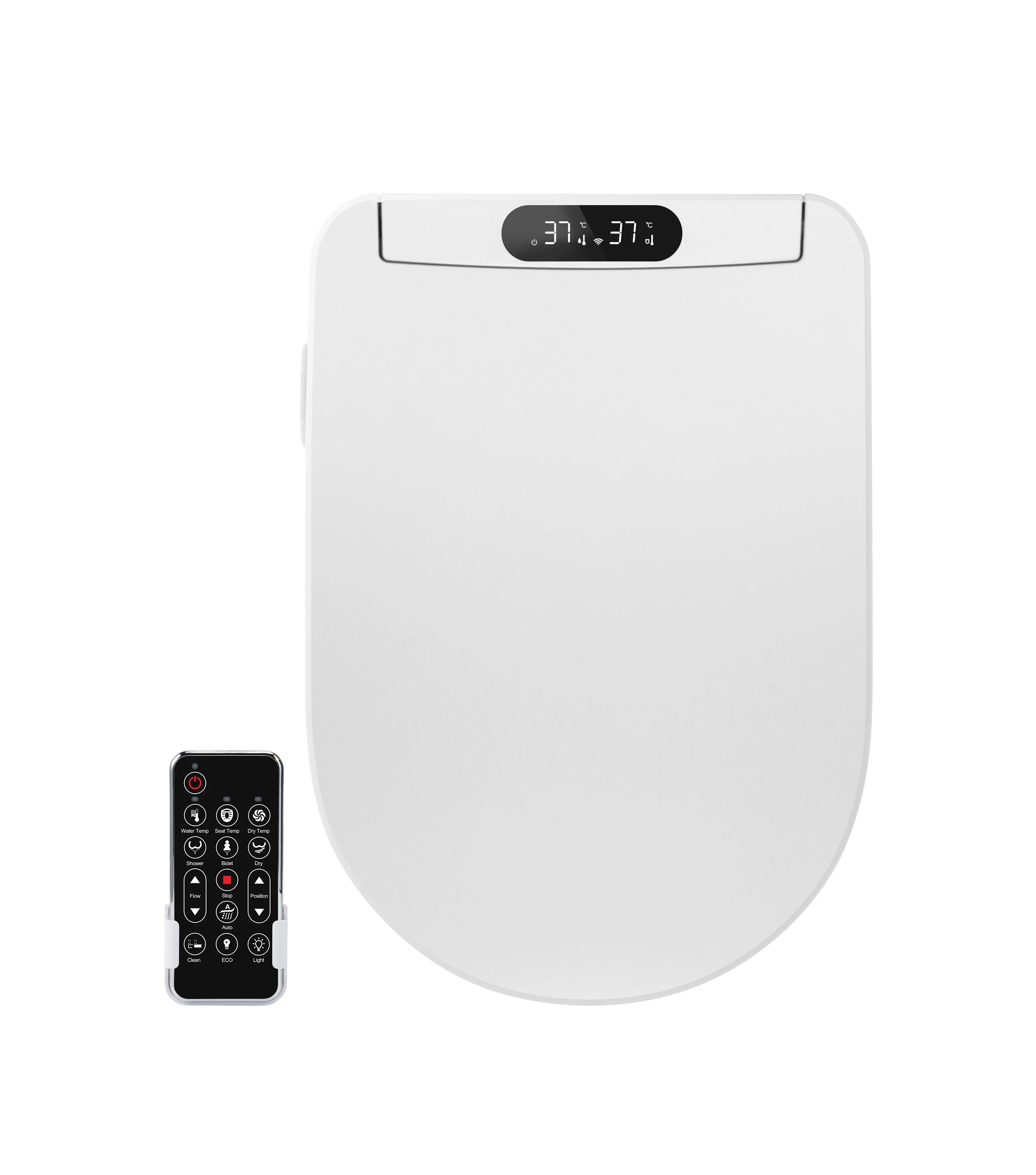 High Quality Smart Bidet Toilet with Seat Heating Innovative Bathroom Concept Durable Elongated-U Shape Plastic Remote Control