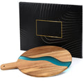 Acacia Wood Resin Pizza Chopping Board Home Cooking Utensil