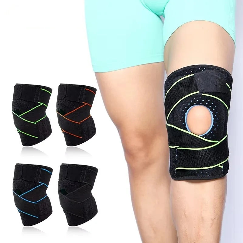 Kneepads Meniscus Strap Pressure Spring Knee Sleeve Silicone Cool KNEE SUPPORT for Climbing Basketball Outdoor Equipment